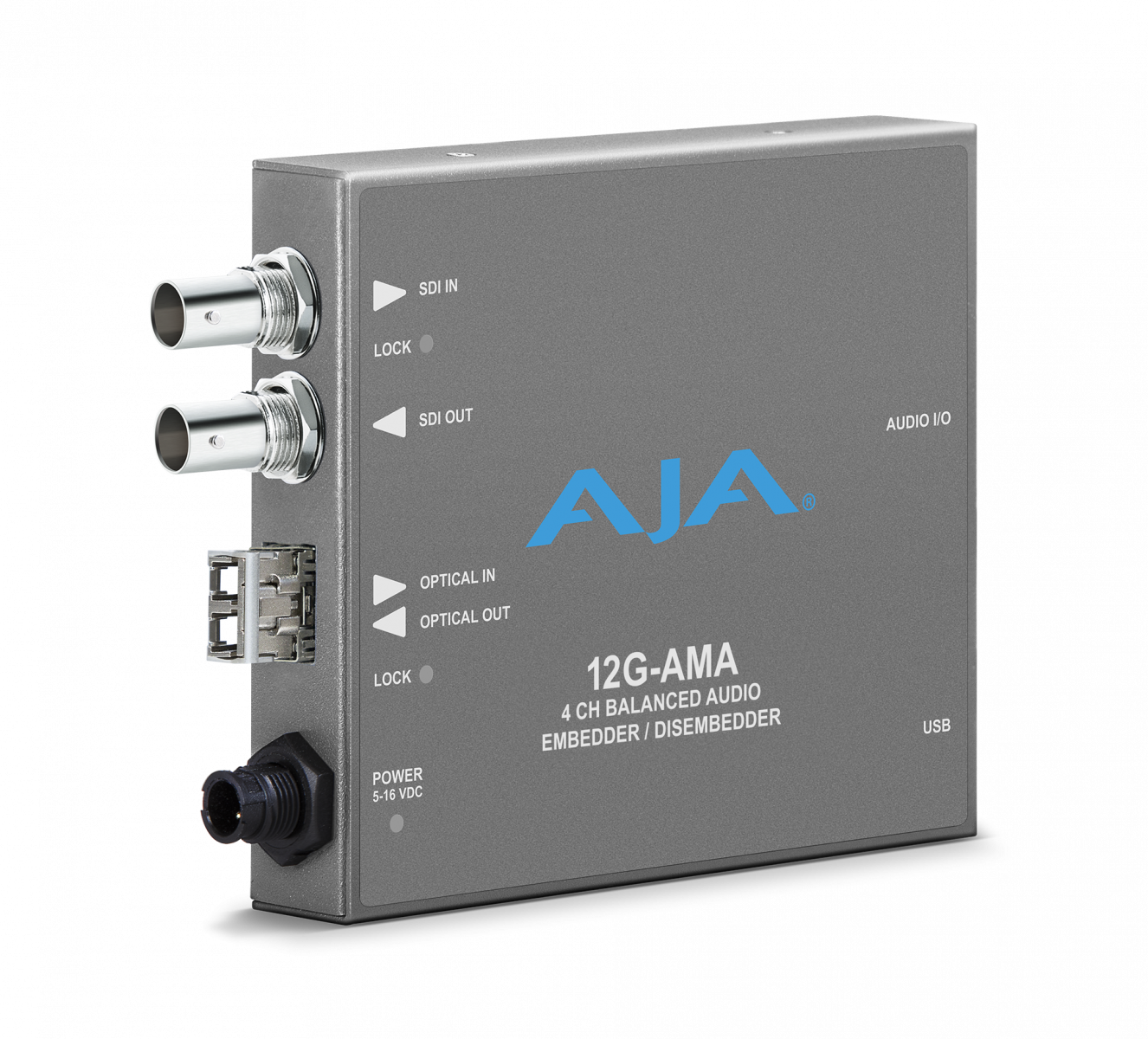 4-канальный эмбеддер/деэмбеддер аналогового звука AJA 12G-AMA-R