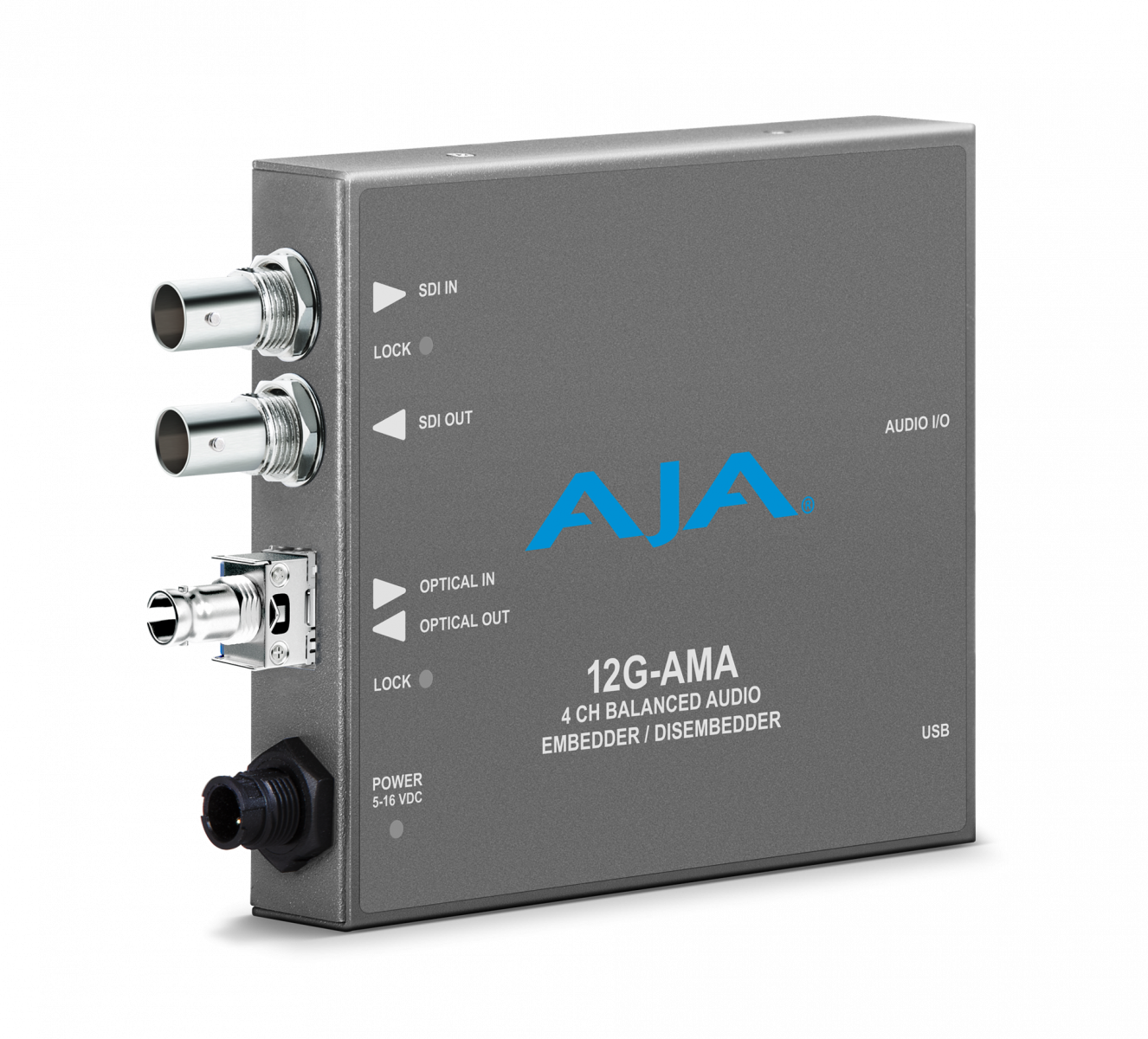 4-канальный эмбеддер/деэмбеддер аналогового звука AJA 12G-AMA-T-ST