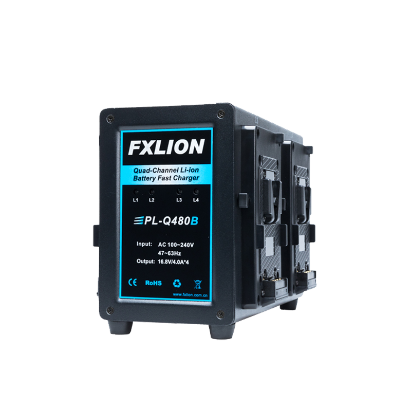 4-х канальное зарядное устройство Li-ion V-Mount батарей + выход пост, Тока FXLION PL-Q480B