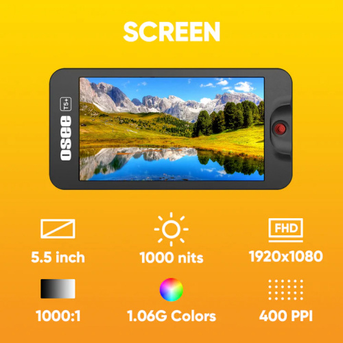 Накамерный монитор LCD 5,5'' OSEE T5+ 1000nits 4K HDMI