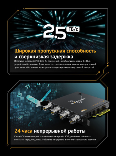 Плата видеозахвата AVMATRIX VC41 4CH 3G-SDI PCIE