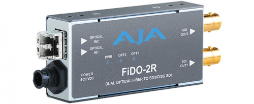 2-Channel Multi-Mode LC Fiber to 3G-SDI Receiver AJA FiDO-2R-MM