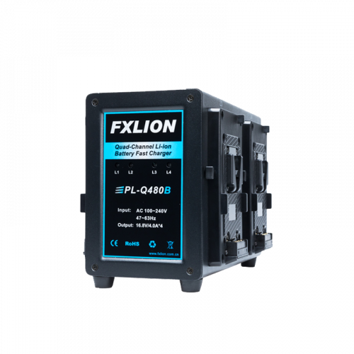 4-х канальное зарядное устройство Li-ion V-Mount батарей + выход пост, Тока FXLION PL-Q480B