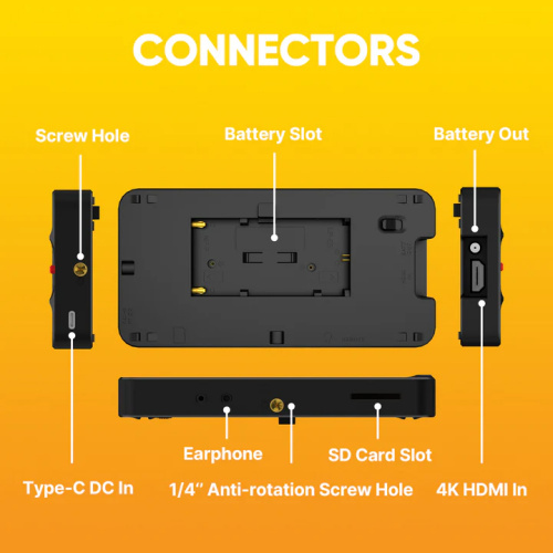 Накамерный монитор LCD 5,5'' OSEE T5+ 1000nits 4K HDMI