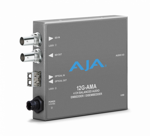 4-канальный эмбеддер/деэмбеддер аналогового звука AJA 12G-AMA-TR